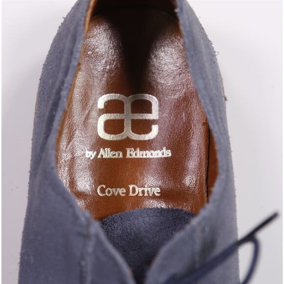 Allen Edmonds Cove Drive Blue Suede Derby Dress Shoes Men\'s US 9 D